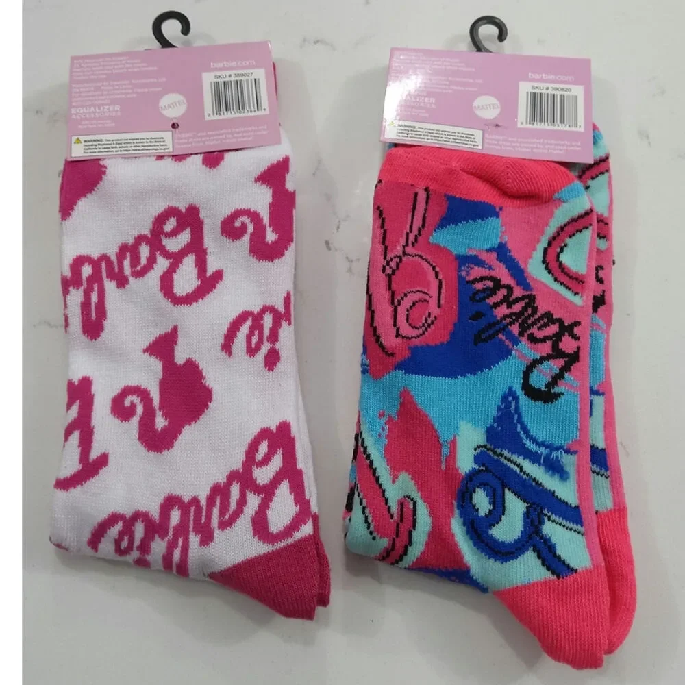 Barbie collector socks set Mattel brand size 9-13 could fit smaller crew Style